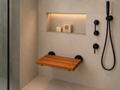 Stud Suds™ Premium Teak Folding Shower Bench | Luxury Spa-Grade Bathroom Upgrade
